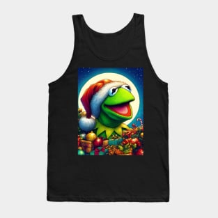 Puppet Wonderland: Festive Art Prints Featuring Whimsical Puppets for a Joyful Christmas Celebration! Tank Top